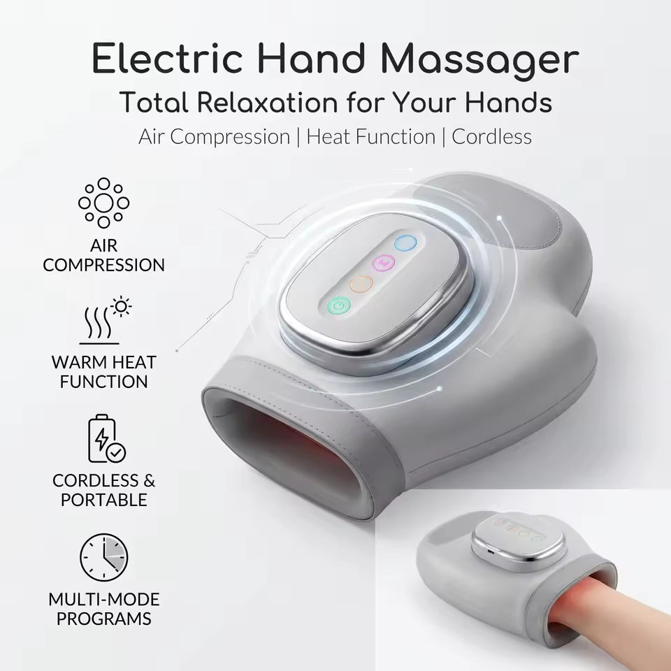 Hand Massager with Airbag Compression Finger Wrist Palm Massage Machine Vibration Glove for Vibration Kneading Finger Relax