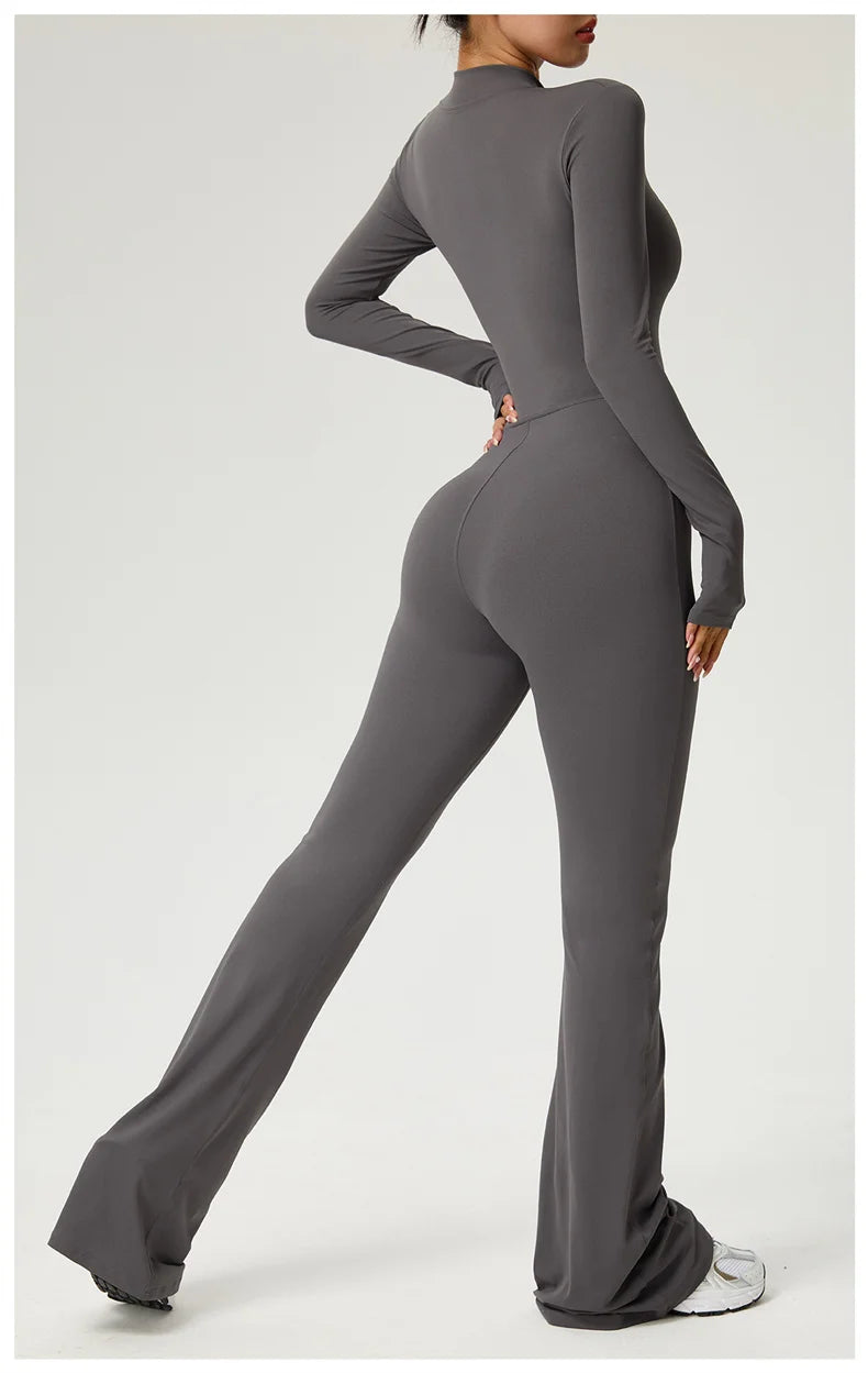 Sleekii Sculpting Front Zip Active Jumpsuit