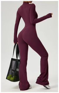 Sleekii Sculpting Front Zip Active Jumpsuit