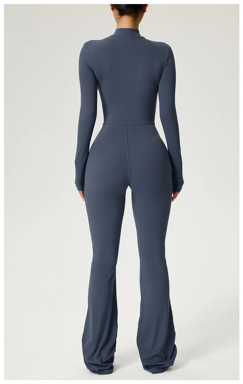 Sleekii Sculpting Front Zip Active Jumpsuit