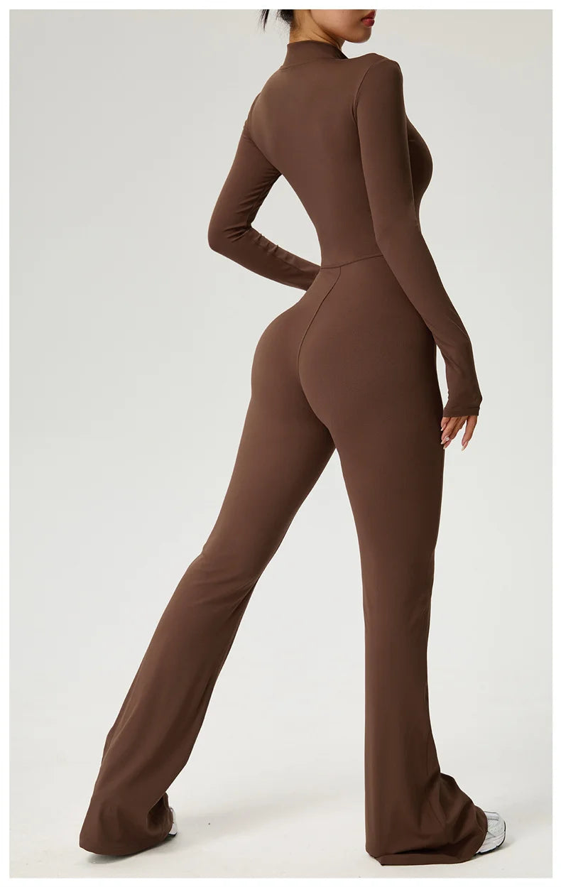 Sleekii Sculpting Front Zip Active Jumpsuit