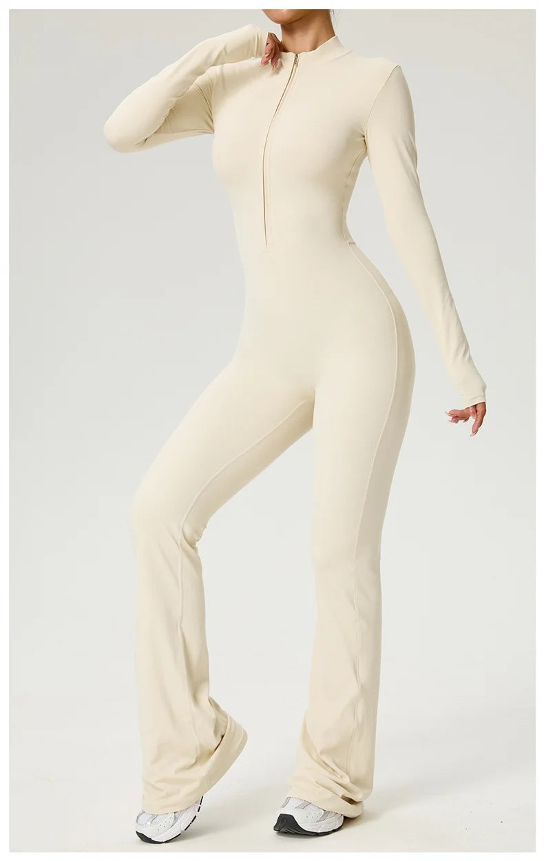 Sleekii Sculpting Front Zip Active Jumpsuit
