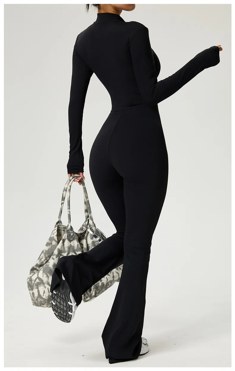 Sleekii Sculpting Front Zip Active Jumpsuit