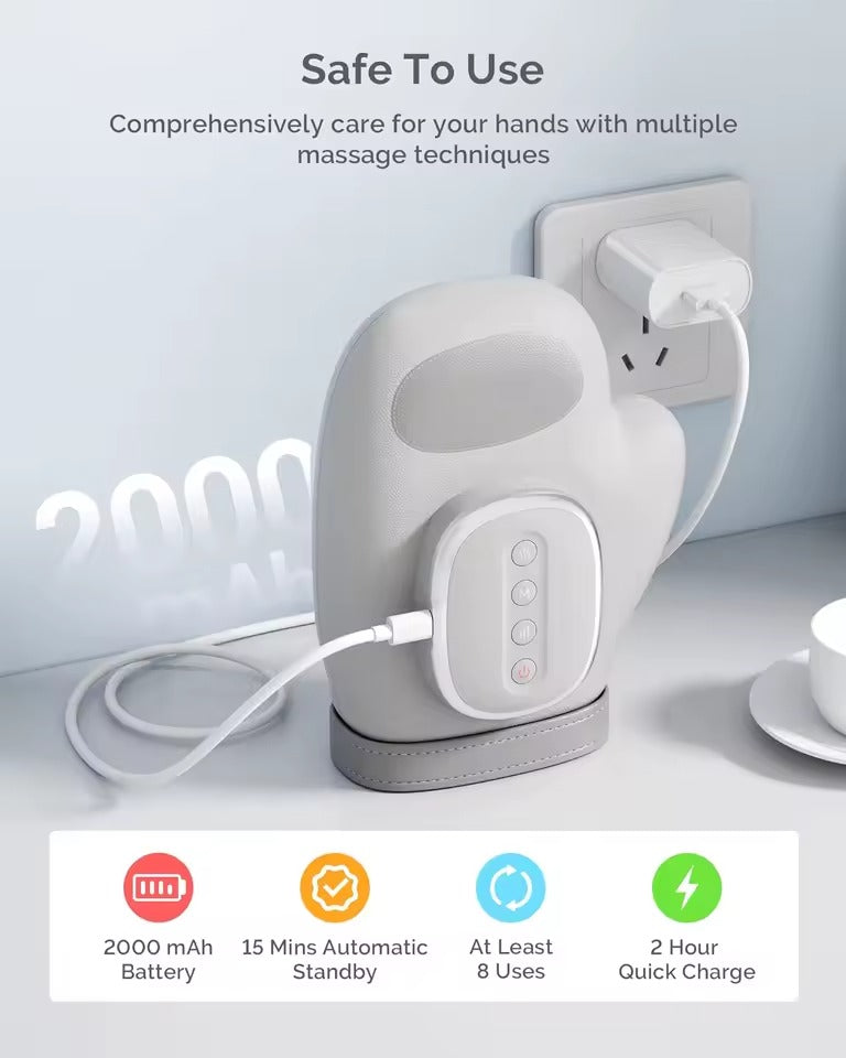 Hand Massager with Airbag Compression Finger Wrist Palm Massage Machine Vibration Glove for Vibration Kneading Finger Relax