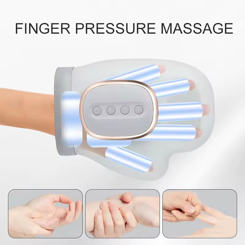 Hand Massager with Airbag Compression Finger Wrist Palm Massage Machine Vibration Glove for Vibration Kneading Finger Relax