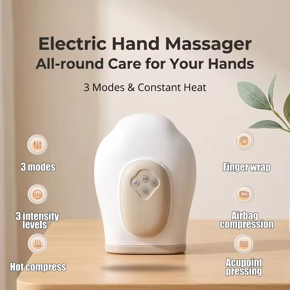 Hand Massager with Airbag Compression Finger Wrist Palm Massage Machine Vibration Glove for Vibration Kneading Finger Relax